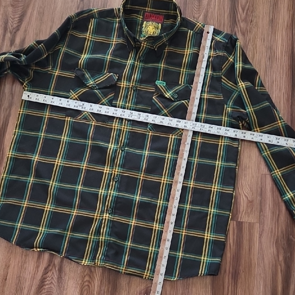 DIXXON Black and Green Plaid Flannel Shirt - Picture 5 of 8